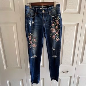 Embroidered Blue Jeans